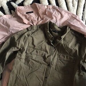 2 Banana Republic soft wash safari shirts